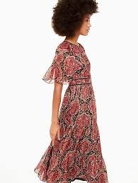 Kate Spade Medallion Metallic Midi Dress Black Size 12 Dresses Midi Short Sleeve Dress Designer Maxi Dress