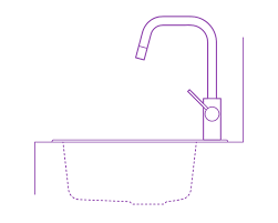 Kitchen sinks metal kitchen sink cabinet unit ikea move over. Ikea Almaren Pull Out Spout Kitchen Faucet Dimensions Drawings Dimensions Com