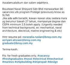 (bns) is in the business of ship design, shipbuilding, ship repair and maintenance and has been awarded various projects by the government of malaysia. Protege Boustead Naval Utp Career Development Office Facebook