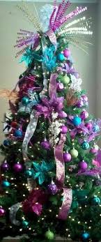 Christmas Diy Peacock Christmas Tr Peacock Christmas Tree Teal Blue Green Purple Tons Of Purple Christmas Tree Christmas Tree Design Peacock Christmas Tree