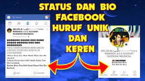 Apalagi buat mereka yang memiliki label selebgram populer, pemakaian bio ig anak muda ini menjadi suatu keharusan agar terlihat profesional, bukan cuma keren. Cara Membuat Status Dan Bio Keren Di Fb Tulisan Fb Keren Youtube