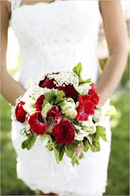 Their delicate petals will balance the hardy, large flowers in your wedding flower arrangement. Americana Backyard Wedding Ideas Wedding Bouquets Red Wedding Wedding Inspiration Shoot