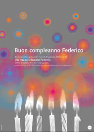 Happy Birthday Federico Poster For The Celebration Of The Birthday Of Federico Fellini Buon Compleanno Compleanno