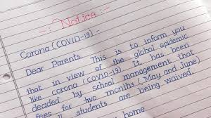 5.notice of donate for noble cause. Notice Writing About Covid 19 Simple Notice Format Best English Handwriting Youtube