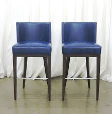 Arabesque Barstools In Blue Leather Bar Stools Home Decor Furniture