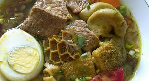 Nasi becek berisi potongan daging kambing dengan kuah santan. Resep Soto Babat Lamongan Spesial Penuh Nikmat Faktualnews Co