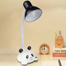 Panda Rabbit Plastic Reading Light Cartoon 1 Bulb Black Pink Blue Adjustable Night Table Lamp For Kids Bedroom Beautifulhalo Com