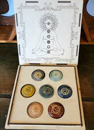 Engraved Palmstones Chakra Set with Wood Box, Sacred Stones: Unlock  Spiritual Brilliance with the Seven Chakra Set