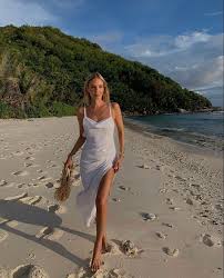 Leonie white beach slip dress