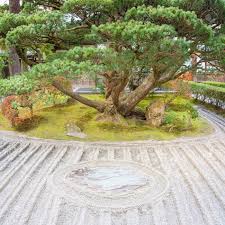 Wie gelingt auch euch ein japansicher steingarten? Japanischer Zen Garten Meditation Stein In Linien Sand Fur Entspannung Gleichgewicht Und Harmonie Spiritualitat Oder Wellness In Kyoto Japan Lizenzfreie Fotos Bilder Und Stock Fotografie Image 76651206