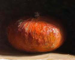 Potimarron 2017 By Provence Based British Artist Julian Merrow Smith Oil On Board 20 X 15 Cm Via T Vegetable Painting Still Life Painting Still Life Art