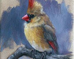 Blue Birds That Look Like Cardinals Eastern Bluebird Bird Painting Open Edition Print Birds Painting Painting Bluebird Painting