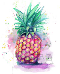 Watercolor Pineapple Wall Art Pineapple Art Print Pineapple Etsy In 2021 Pineapple Painting Watercolor Pineapple Pineapple Art Print
