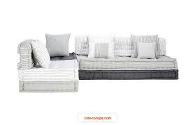 Coussin housse beige avec des fleurs brodees maison du monde. Honfleur Le Canape D Angle En Matelas De Sol Pour Interieur Exterieur