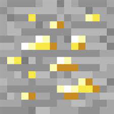 Raw gold — an item that drops from gold ore when mined; Wall Sticker Gold Ore Block Inspired By Minecraft Crafty Creations