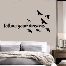 Vinyl Wall Decal Bedroom Quote Birds Dreams Home Art Stickers Unique Gift Ig3683 Wall Decals For Bedroom Vinyl Wall Decals Bedroom Wall Stickers Bedroom