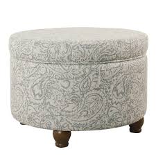 Tufted storage ottoman is not only bright spot for the additional seats, but a coffee table or ottoman as well. The Curated Nomad Hector Grey Floral Storage Ottoman Overstock 26969908