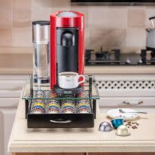 I believe target is selling the delonghi for $145 but the breville version for $160, and i don't see the straight nespresso one on target.com. Ctgvh Vertuoline Capsule Holder Coffee Machine Stand Metal Storage Drawer Dispenser For Nespresso Vertuo Capacity 40 Pcs For Nespresso Vertuo Coffee Pod Holder Drawer Storage Black Coffee Machine Accessories Home Kitchen