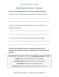 Printable Story And Worksheet To Practice The English Past Progressive Verb Tense Also Called Past Continuous P Verb Tenses Progressive Verbs Teaching Verbs