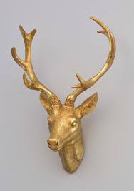 Golden Deer Decor Gold Wall Decor Vintage Wall Decor