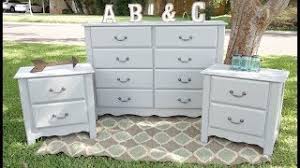 It is so because the combo can create not only a comfortable atmosphere but also an inviting look. Painting A Bedroom Set Grey How To Furniture Makeover Youtube