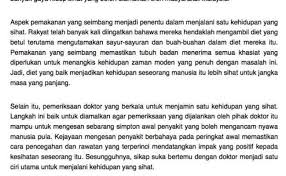 Penjagaan diri dan gaya hidup yang sihat. Karangan Gaya Hidup Sihat Cute766