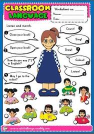 Classroom Language Worksheets Classroom Language Teach English To Kids English Activities For Kids