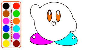 Cute Kirby Coloring Pages For Kids Colored Marker Learn Color By Drawing Wave Coloring Tv Youtube