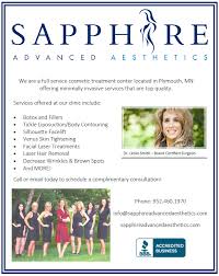 Meet the wonderful staff at sapphire advanced aesthetics. Advertising Tavia Pitkanen
