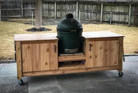 Learn How To Build Your Very Own Big Green Egg Table To Make Using Your Big Green E In 2020 Big Green Egg Table Big Green Egg Table Plans Big Green