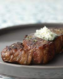 Reverse Seared New York Strip With Garlic Herb Butter Ny Strip Steak Recipes Strip Steak Recipe Ny Strip Steak