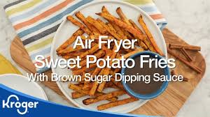 In a small bowl, whisk together brown sugar, ground cinnamon and kosher salt. How To Make Air Fryer Sweet Potato Fries Kroger Recipes Kroger Youtube