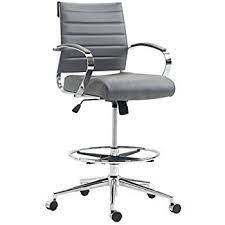 amazonsmile modway veer drafting chair in black mesh with flip up arms reception desk chair tall office chair drafting chair reception desk chairs chair
