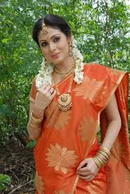 Beauty Galore HD : Sadha Gorgeous And Hot In Orange Saree