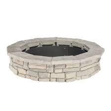 Panama 44 In W X 44 In L Grays With Hints Of Tan Concrete Fire Pit Kit Lowes Com In 2020 Fire Pit Kit Stone Fire Pit Square Fire Pit
