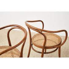 thonet 209 bentwood cane armchairs set of 8 chairish cane dining chairs caned armchair vintage apartment