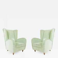 Buy in monthly payments with affirm on orders over $50. Paolo Buffa Pair Of Pair Of Paolo Buffa Modernist Wingback Mint Green Velvet Armchairs