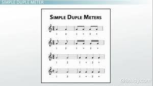 For example, the metric accent for a 9/8 meter (traditionally 3+3+3) may be reorganized to become 3+2+4. Duple Meter Definition Example Video Lesson Transcript Study Com