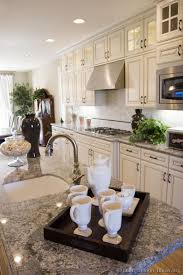 antique white kitchen with wood floors