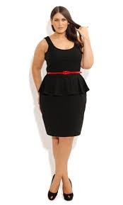 City Chic Scoop Ponte Peplum Dress Women S Plus Size Fashion Fashion Peplum Dress Curvy Girl Fashion