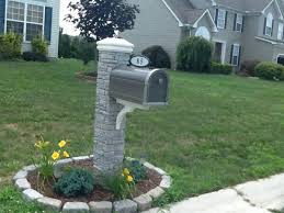 Enter your email to get our free newsletter on new ideas and how to maintain. Eye Level Gray Stacked Stone Brace And Curved Cap Mailbox Post 50 Kitgwc The Home Depot