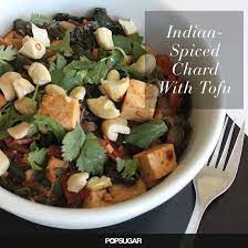 Leafy Greens Tofu And Lots Of Spice This Is One Satisfying Dish Recipe Healthy Healthy Dinner Vegetarian Recipes