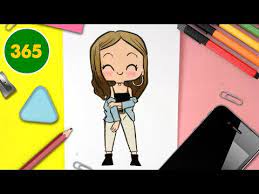 Coloriage fille manga kawaii et dessin gratuit à imprimer. Video Dessin Kawaii