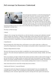 Check spelling or type a new query. Full Coverage Car Insurance Understood