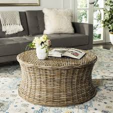 Willow Drum Coffee Table Wicker Ottoman Wicker Coffee Table Ottoman Table
