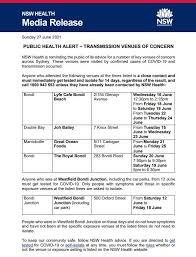 New south wales nsw covid update: Nsw Health On Twitter Public Health Alert Transmission Venues Of Concern Nsw Health Is Reminding The Public Of Its Advice For A Number Of Key Venues Of Concern Across Sydney These
