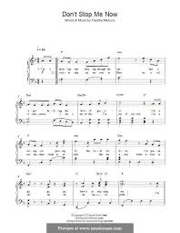 Queen Don T Stop Me Now ноты для фортепиано Don T Stop Me Now Queen By Freddie Mercury Freddie Mercury Me Now Sheet Music
