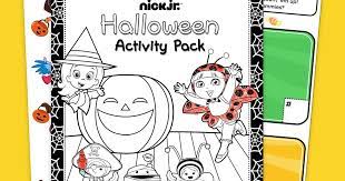 Nick jr halloween coloring pages are a fun way for kids of all ages to develop creativity, focus, motor skills and color recognition. Nick Jr Halloween Activity Pack Nickelodeon Parents