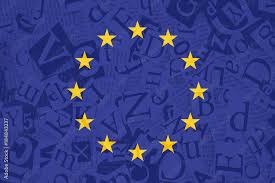 Metallic buchstabenknöpfe alphabet von union knopf. European Union Flag On Alphabet Soup Texture Background Stock Photo Adobe Stock