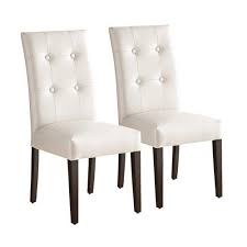 Marshall Ivory Faux Leather Dining Chair With Espresso Wood Set Of 2 Faux Leather Dining Chairs Dining Chairs Dining Chairs Diy